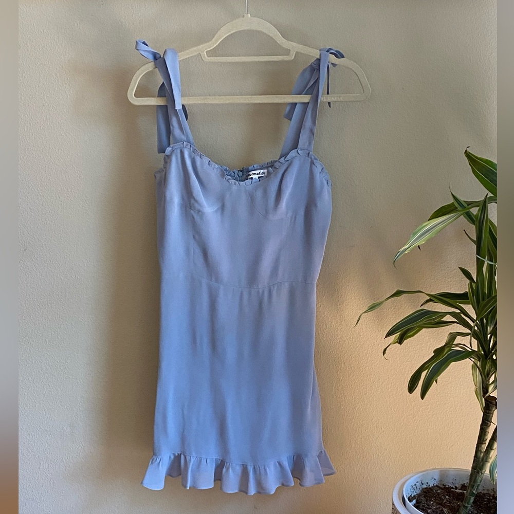 Reformation Light Blue Summer Mini Dress
